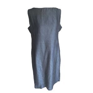 Emanuel Unargo Wool Blend Black Shift Dress Size 14 Petite